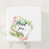 Rosa Blume Script Danke Personalisierte Hochzeit Geschenkanhänger (Beispiel)