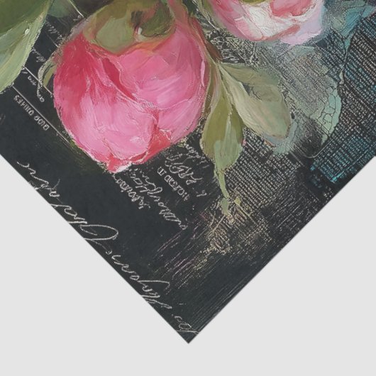 Rosa Blume Seidenpapier (Ausschnitt)