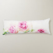 Rosa Blume Seitenschläferkissen (Rückseite)