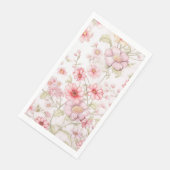 Rosa Blume Serviette (Ecke)