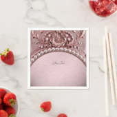 Rosa Blume Serviette (Beispiel)