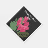Rosa Blume Serviette (Ecke)