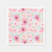 Rosa Blume Serviette (Vorderseite)