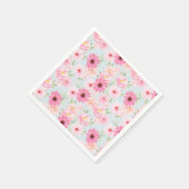 Rosa Blume Serviette (Ecke)