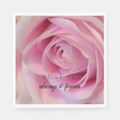 Rosa Blume Serviette (Vorderseite)