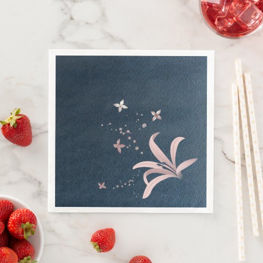 Rosa Blume Serviette (Beispiel)