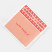 Rosa Blume Serviette (Ecke)