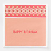 Rosa Blume Serviette (Vorderseite)