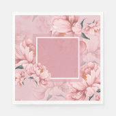 Rosa Blume Serviette (Vorderseite)