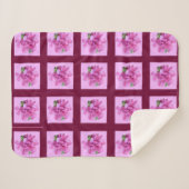 Rosa Blume Sherpa Blanket Sherpadecke (Vorderseite (Horizontal))
