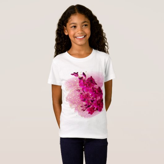 Rosa Blume Shirt (Vorne ganz)