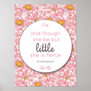 Rosa Blume Sie ist das Kinderzimmer von Fierce Poster