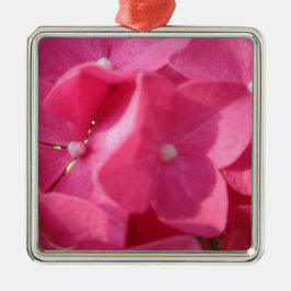 rosa Blume Silbernes Ornament