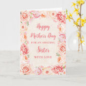 Rosa Blume Sister Happy Mother Day Card Karte (Gelbe Blume)