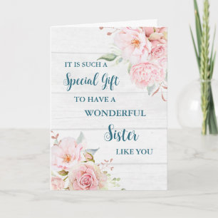 Rosa Blume Sister Happy Mother Day Card Karte