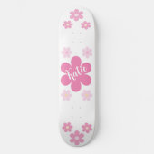 Rosa Blume Skateboard (Vorderseite)