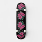 Rosa Blume Skateboard (Vorderseite)