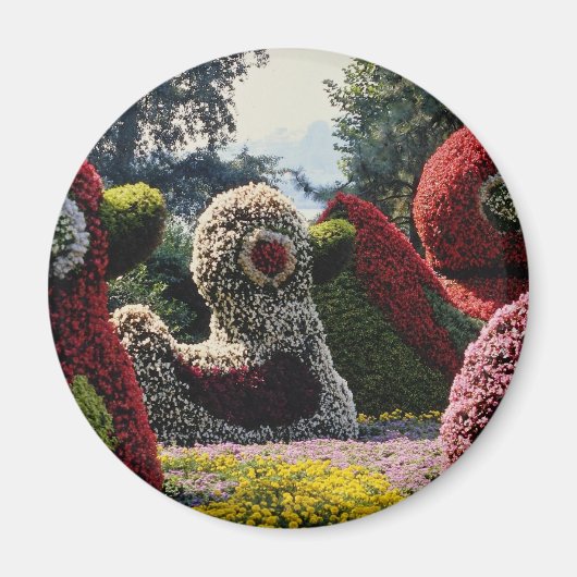 Rosa Blume Skulptur, Insel Mainau, Bayerische Blüt Magnet (Vorne)