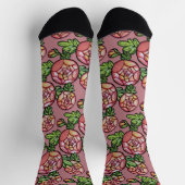 Rosa Blume Socken (Oben)