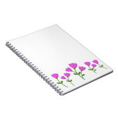 Rosa Blume Spiral Foto Notebook Notizblock (Rechte Seite)