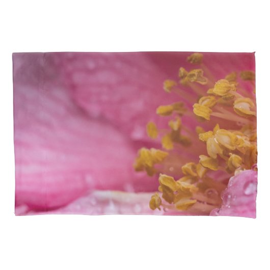 Rosa Blume Stamens Kissenbezug (Vorderseite)