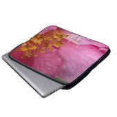Rosa Blume Stamens Laptopschutzhülle (Vorne Knopf)