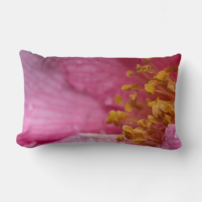 Rosa Blume Stamens Lendenkissen (Vorderseite)