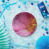 Rosa Blume Stamens Pappteller (Party)