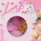 Rosa Blume Stamens Pappteller (Party)