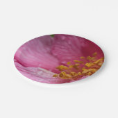 Rosa Blume Stamens Pappteller (Schrägansicht)