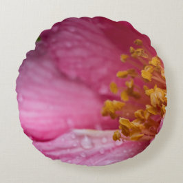 Rosa Blume Stamens Rundes Kissen