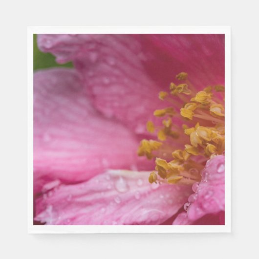 Rosa Blume Stamens Serviette (Vorderseite)