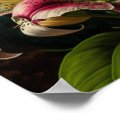 Rosa Blume Stargazer Lippe Art Print Poster (Ecke)