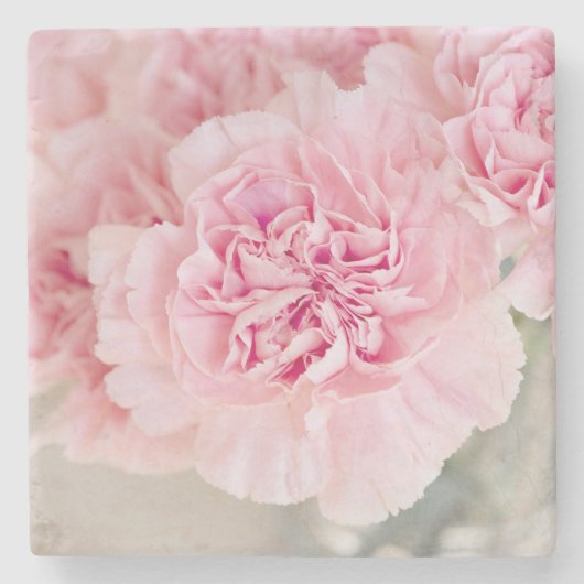 Rosa Blume Steinuntersetzer (Vorderseite)