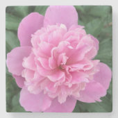 Rosa Blume Steinuntersetzer (Vorderseite)