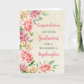 Rosa Blume Steptochter Abschluss Karte (Vorderseite)