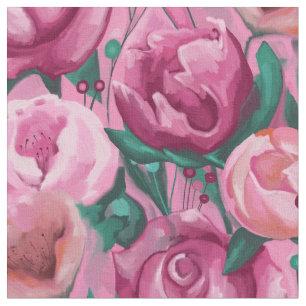 Rosa Blume Stoff