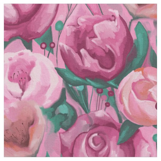 Rosa Blume Stoff (Nahaufnahme)