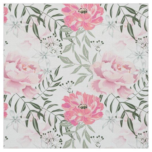 Rosa Blume Stoff (Muster)