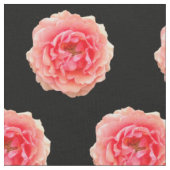 Rosa Blume Stoffe, schwarz Stoff (Nahaufnahme)