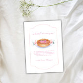 Rosa Blume Süsse Pie Raspberry Babydusche Dankeskarte