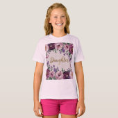 Rosa Blume T - Shirt (Vorne ganz)