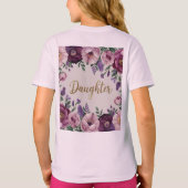 Rosa Blume T - Shirt (Rückseite)