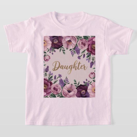 Rosa Blume T - Shirt (Ablage )