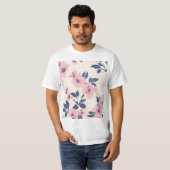 rosa Blume T-Shirt (Vorne ganz)