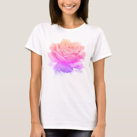 Rosa Blume T-Shirt (Vorderseite)