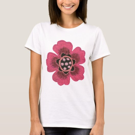 Rosa Blume T-Shirt (Vorderseite)