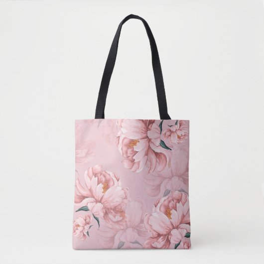 Rosa Blume Tasche (Vorderseite)