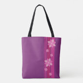 Rosa Blume Tasche (Rückseite)