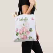 Rosa Blume Tasche (Von Nahem)
